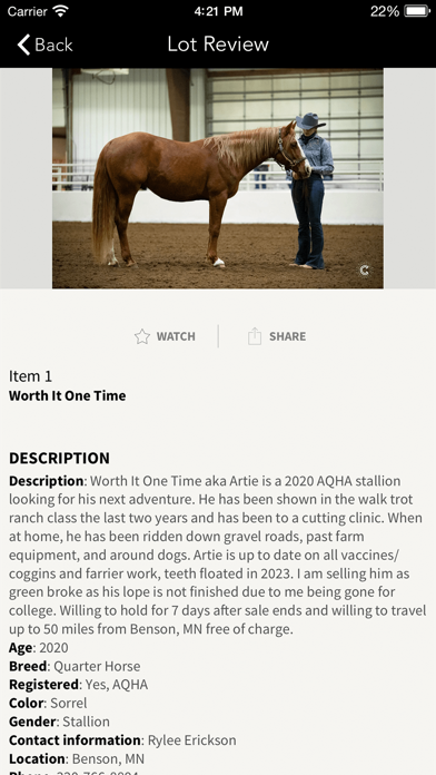 R&J Horse Sales Screenshot 2 - AppWisp.com R&J Horse Sales Screenshot 2 - AppWisp.com