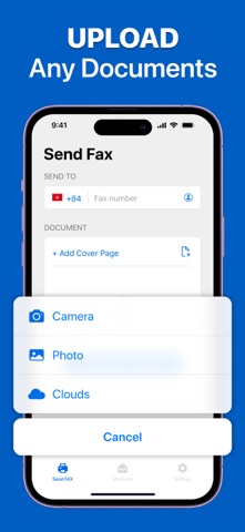 Fax App + iPhone screenshot