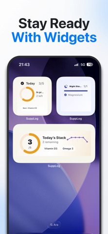 Supplement & Routine Tracker iPhone screenshot