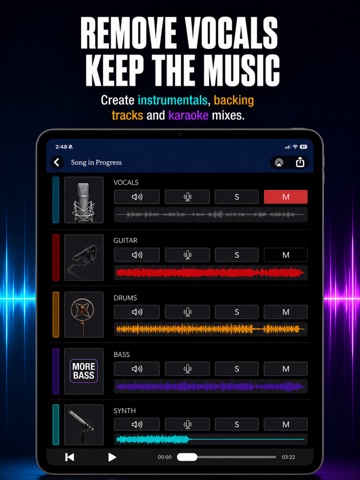 Stem Splitter & Song Recorder iPad screenshot