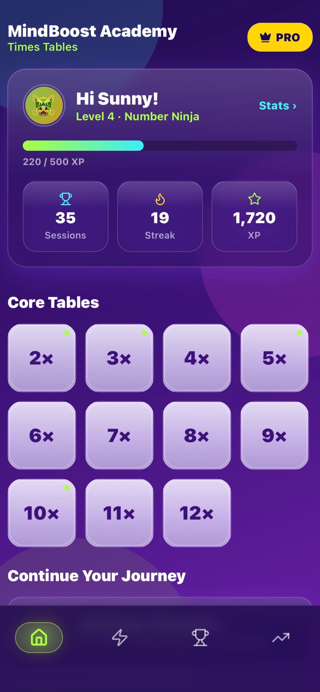 Screenshot 2 of MindBoost Times Tables