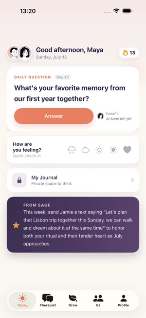 Attune: AI Couples Therapy screenshot 1