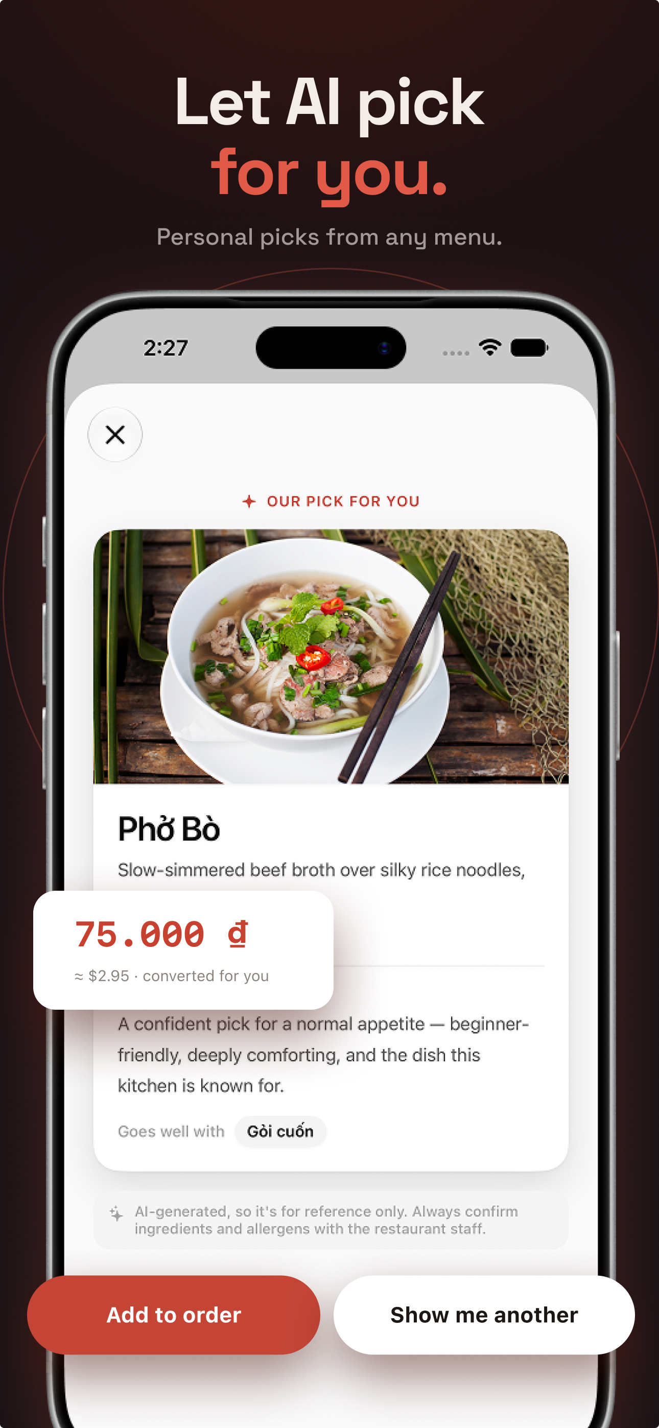 Peekish: AI Menu Translator screenshot 3