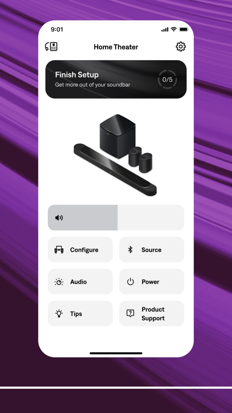Bose App Store screenshot 3, no headline. Photo background.
