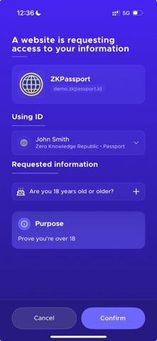 ZKPassport iPhone screenshot