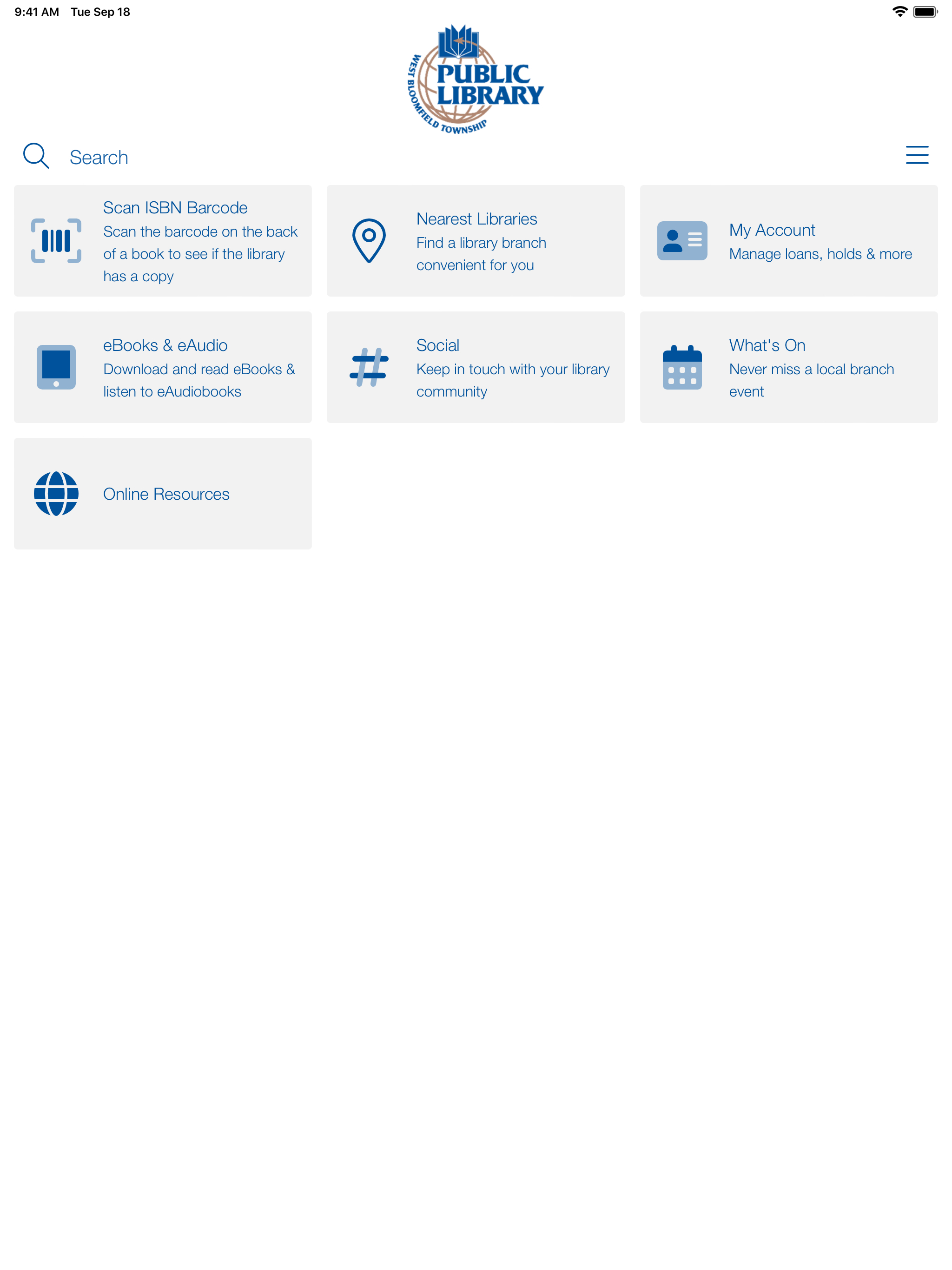 West Bloomfield Library App