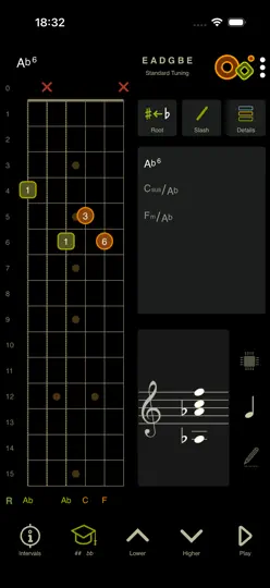 Screenshot von Oolimo Guitar Chords auf dem iPhone 5