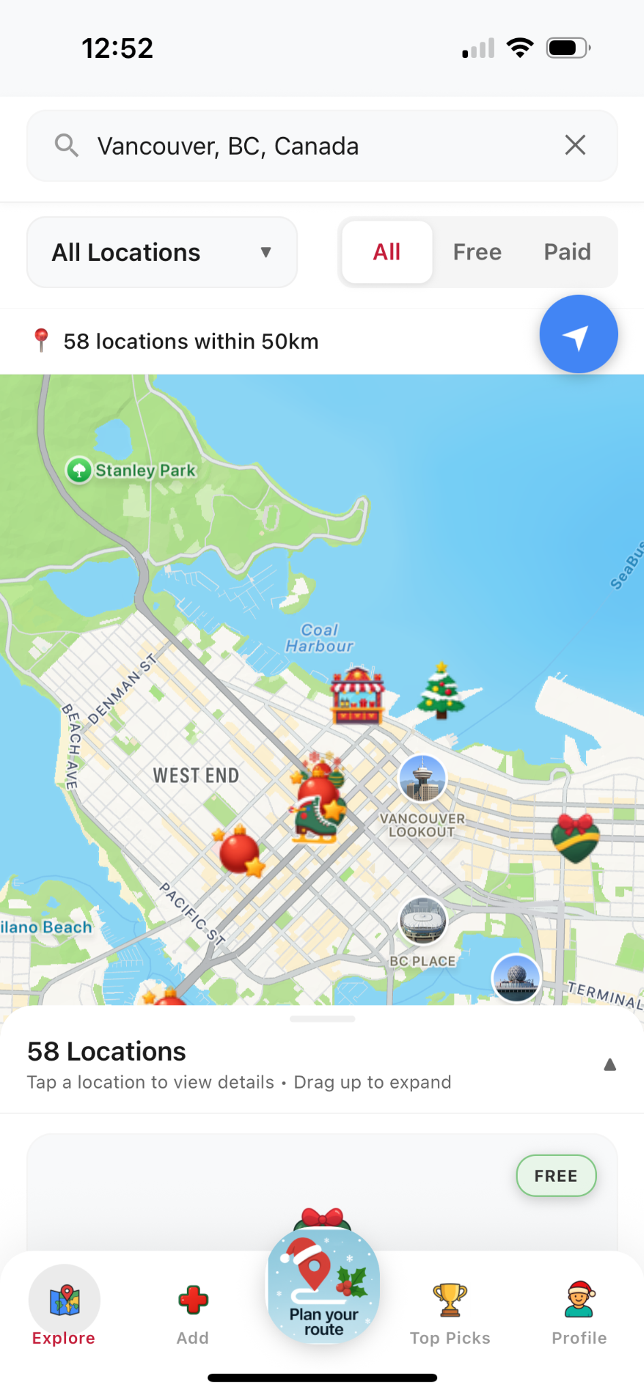 Christmas Light Map