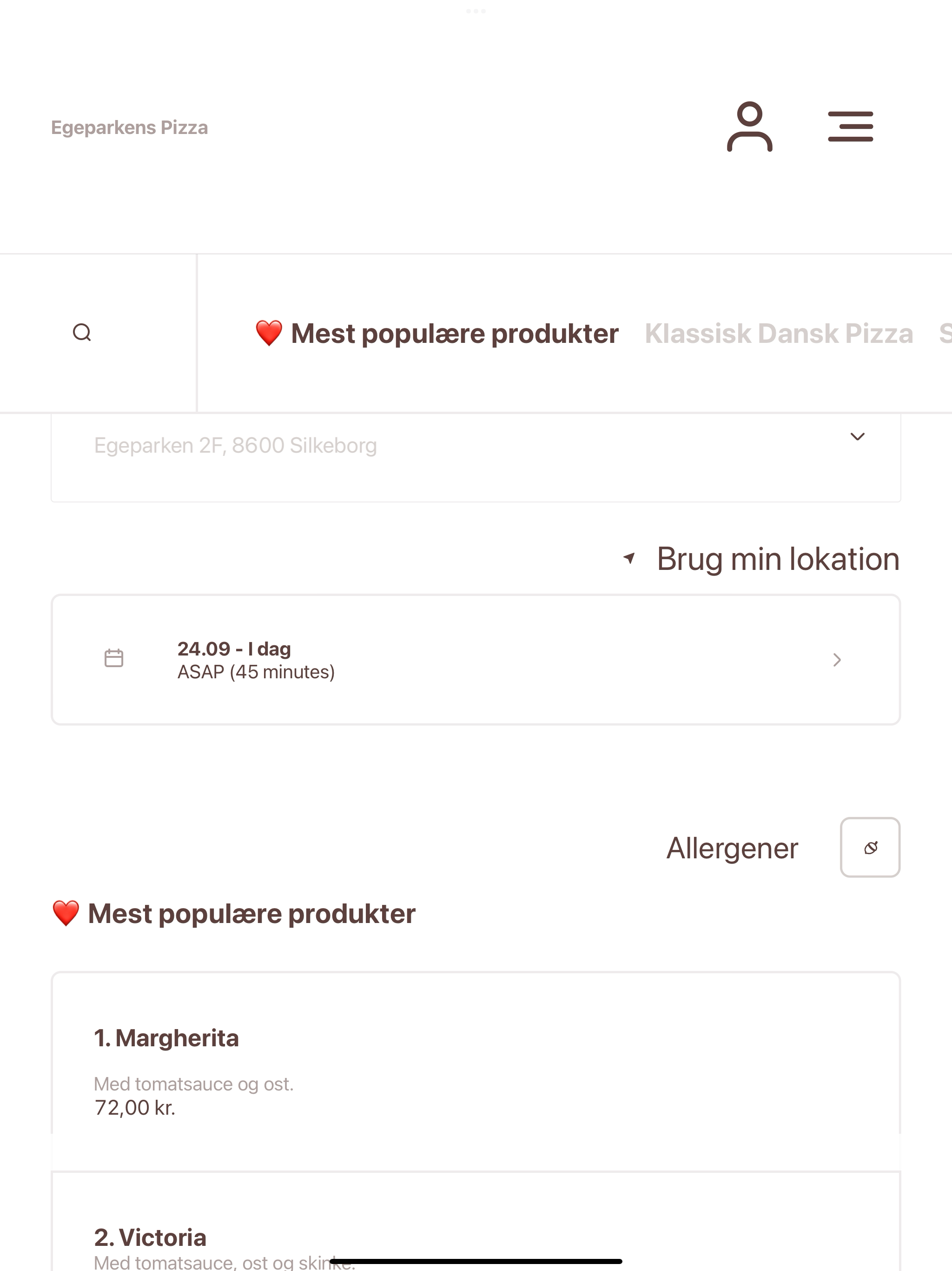 Egeparkens Pizza