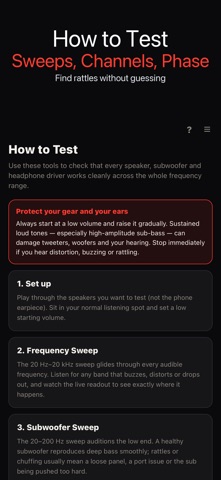 Speaker & Subwoofer Test Screenshot 3 of 3