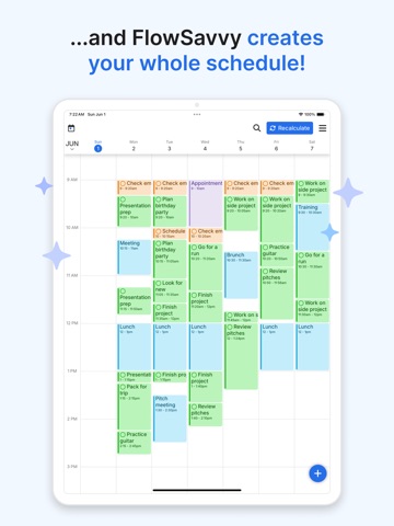 FlowSavvy: AI Schedule Planner iPad screenshot
