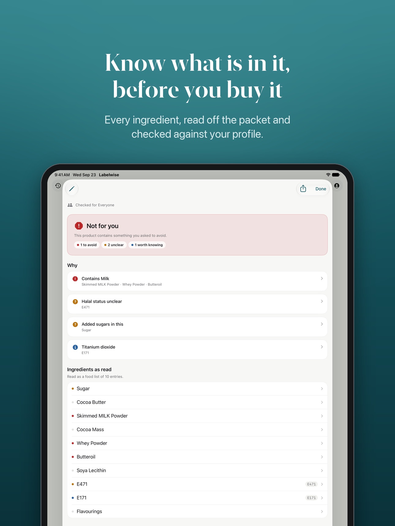 Screenshot 8 of Labelwise: Ingredient Reader