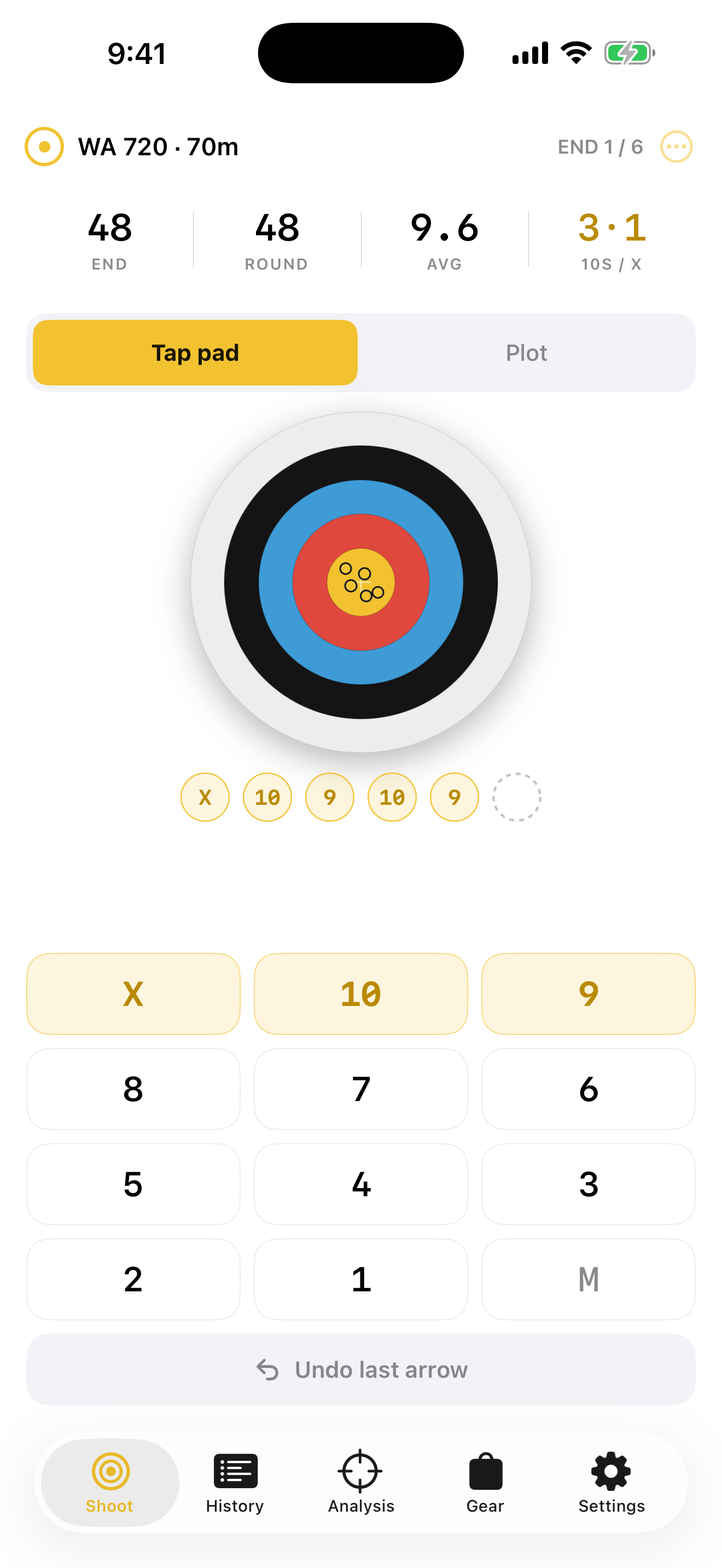 Gold Archery Score & Plot screenshot 2
