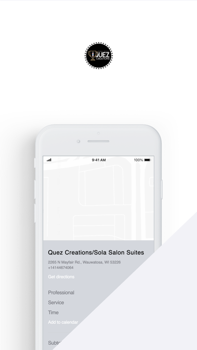 Quez Creations iPhone screenshot 1 - Lifestyle app