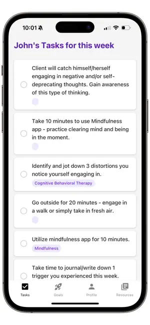 TherapyTasks screenshot 1