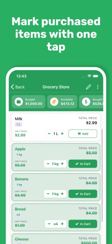 Grocery Shopping List - Listay iPhone screenshot