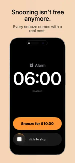 Snoozed: Wake up or pay up screenshot 1