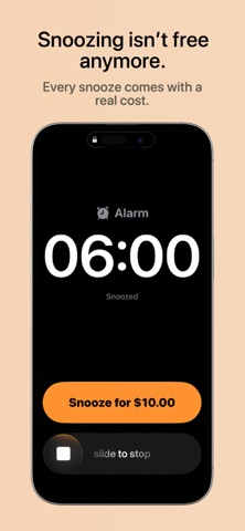 Snoozed: Wake up or pay up screenshot