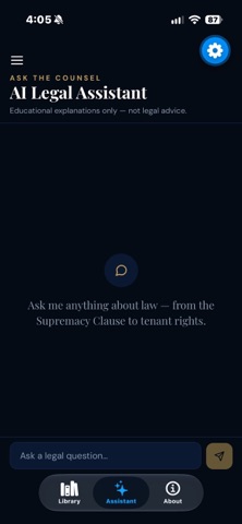 Starlight Library of Law. iPhone screenshot