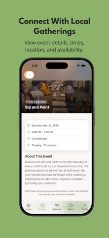 Cafe Bartique iPhone screenshot
