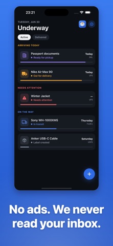 Underway: Package Tracker Screenshot 6 of 6