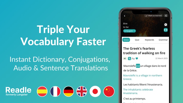Readle: Learn Languages Daily