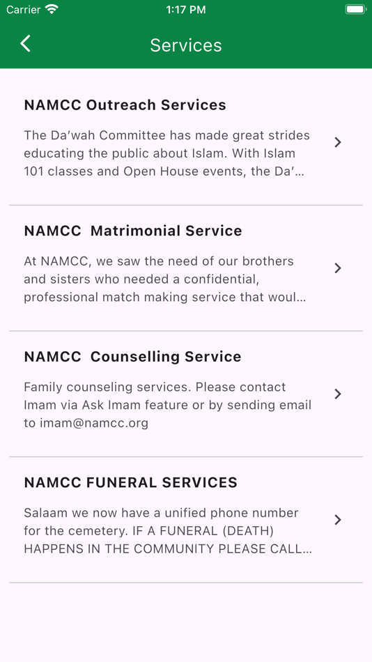 #6. NAMCC (iOS) Podle: Swaleha Inamdar