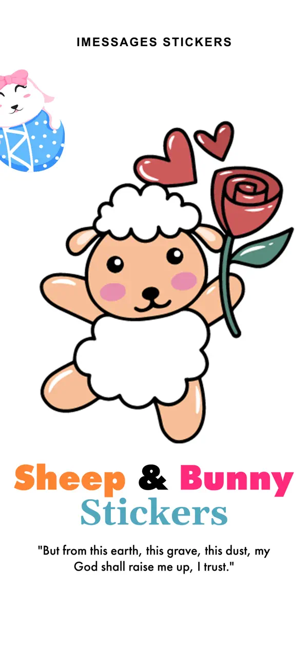 Screenshot #1 pour Sheep & Bunny Stickers