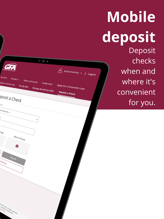GFA MOBILE iPad screenshot 5 - Finance app