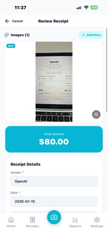 TaxClip iPhone screenshot