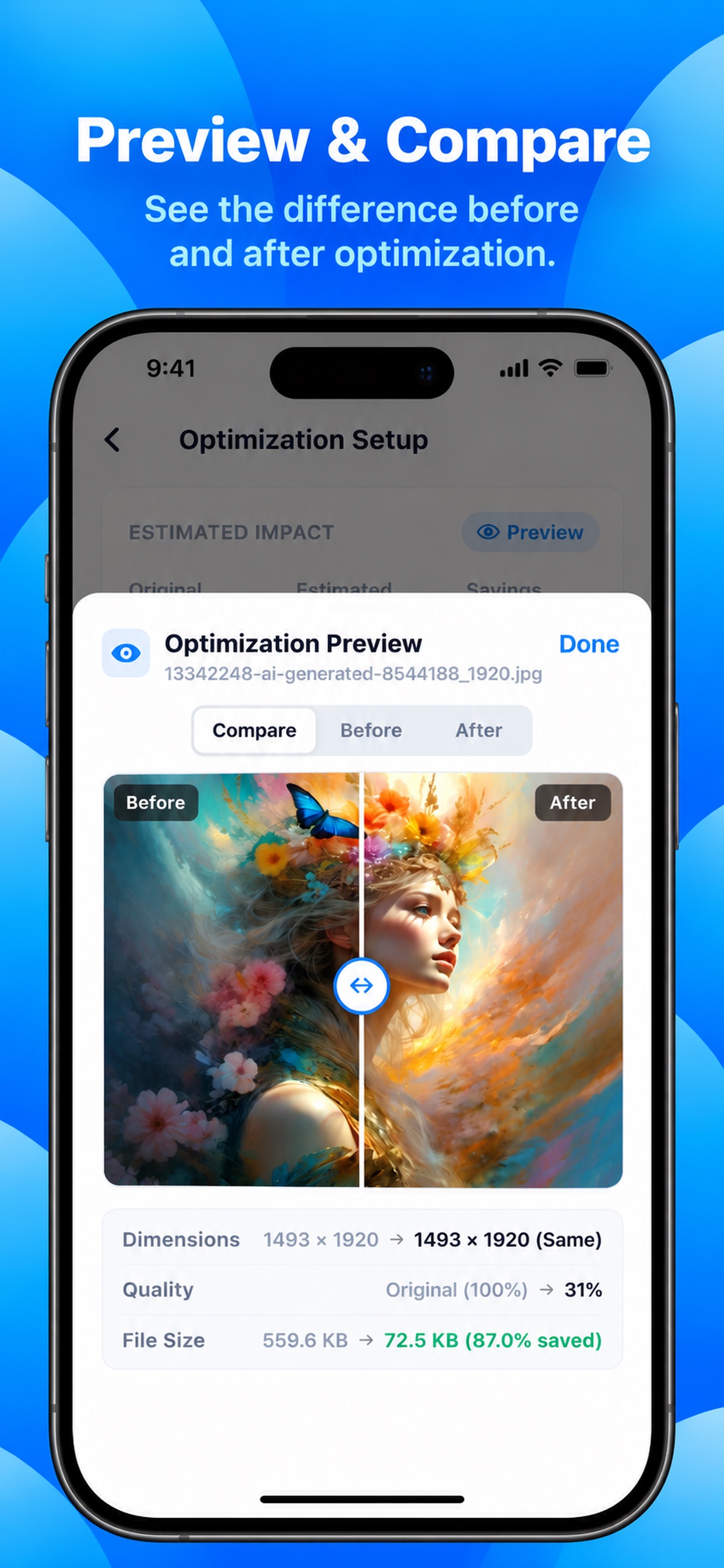 Screenshot 3 of Bulk Image Optimizer: WebP