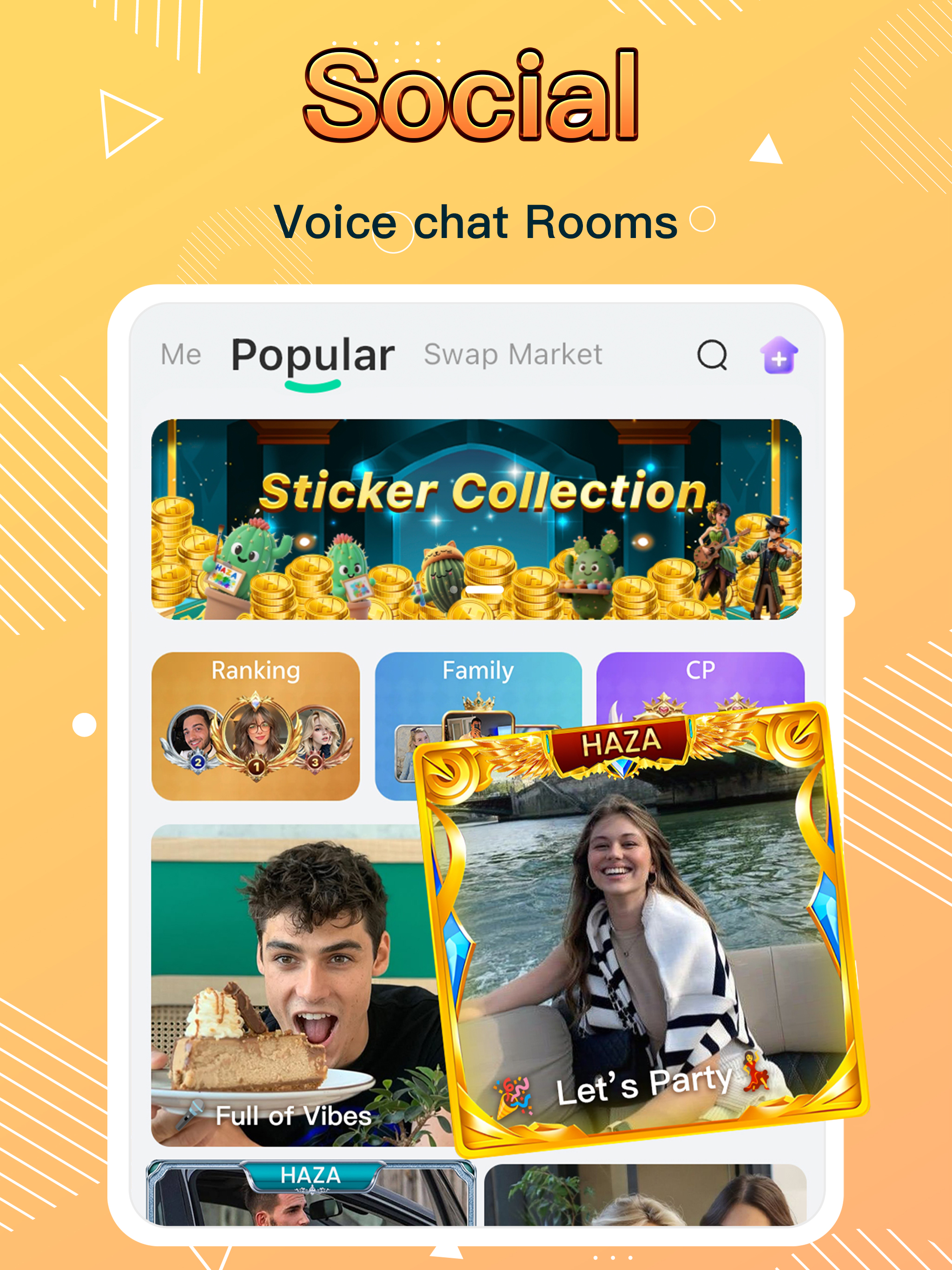 Haza - Group Voice Chat Rooms