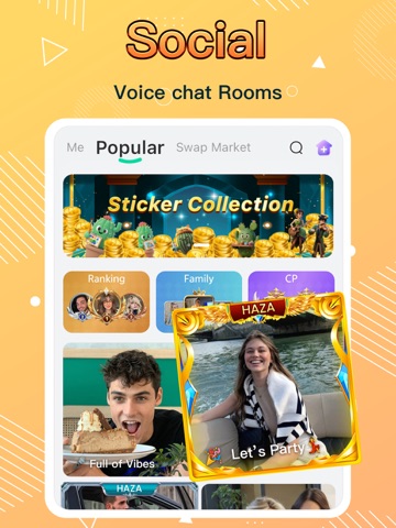 Haza - Group Voice Chat Rooms ipad screenshot 2