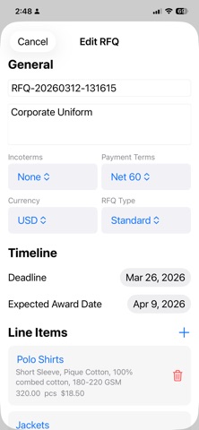 OpenRFQ – RFQ Sourcing Screenshot 3 of 10