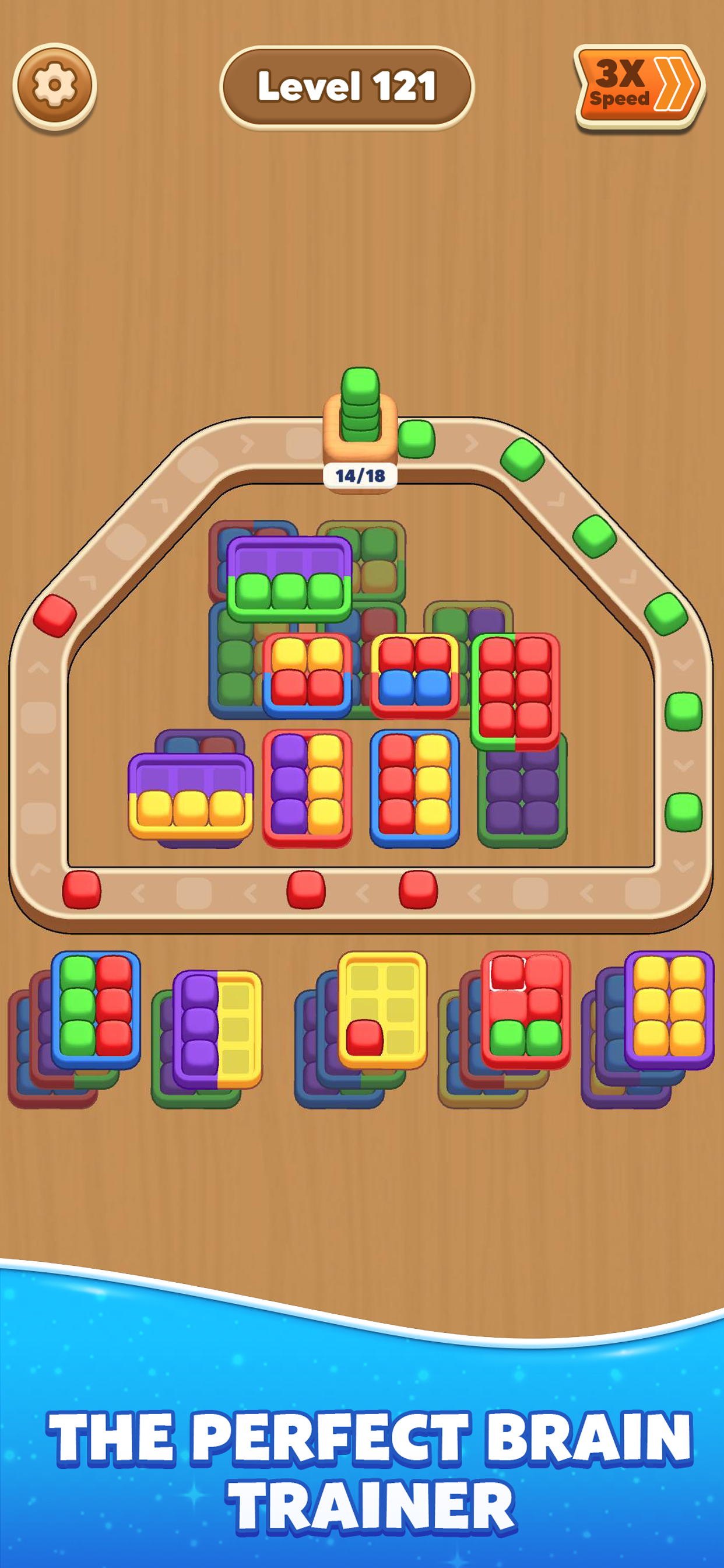 Color Cube: Rail Sort Puzzle