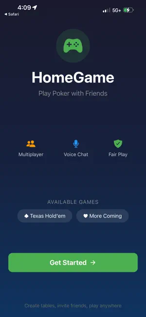 HomeGame LIVE Poker screenshot 1