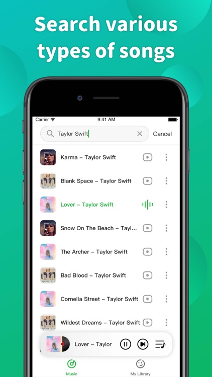Music Player Cloud Search Song