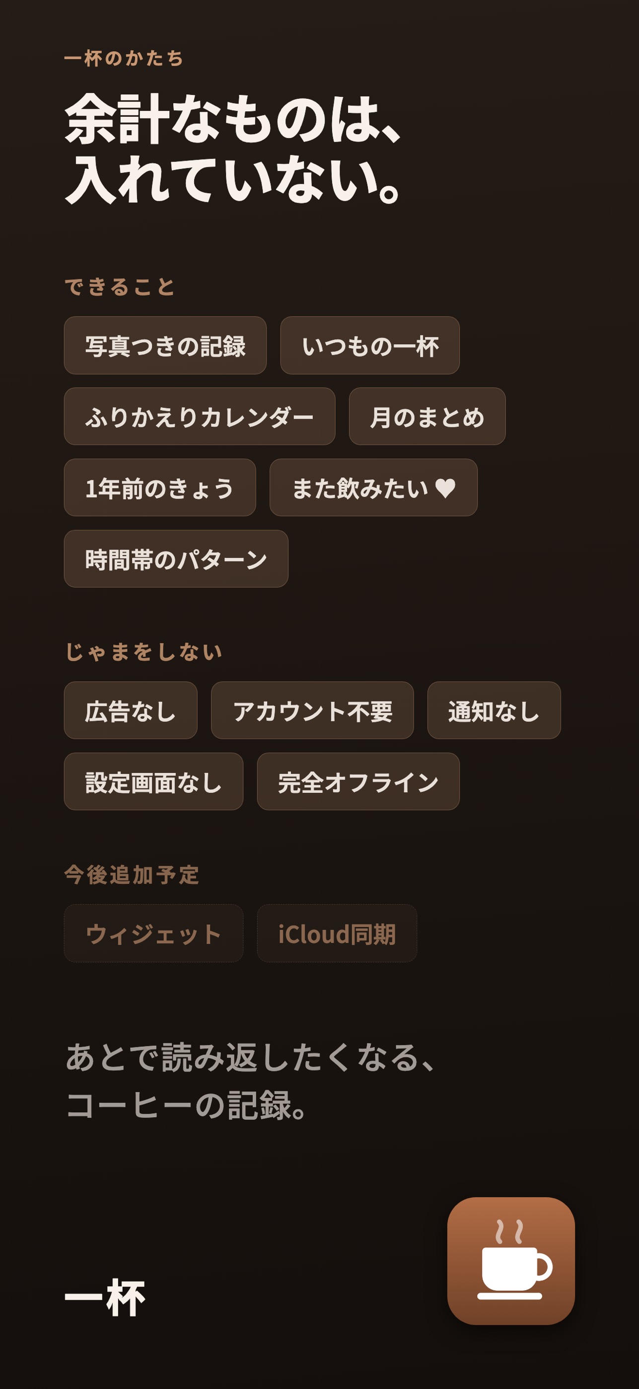 Screenshot 6 of 一杯 - コーヒーとカフェを写真で記録する日記・手帳