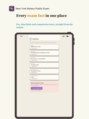New York Notary Public Exam iPad screenshot