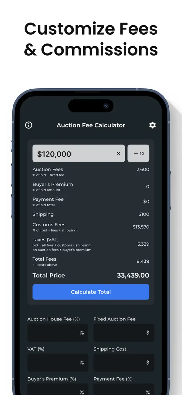 Screenshot #3 pour Auction Calculator - Bid Smart