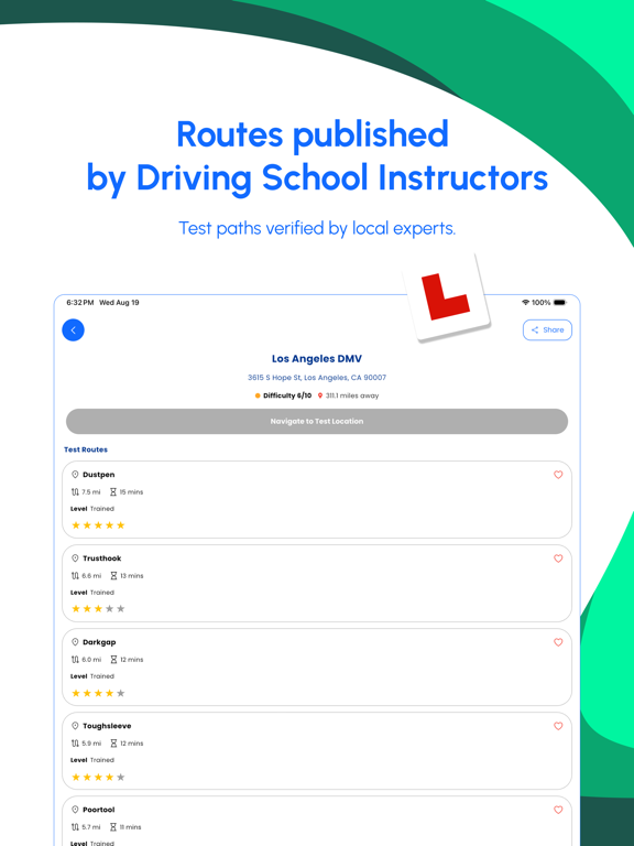 Driving Test Routes RouteBuddy iPad screenshot