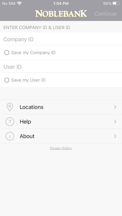 NobleBank Business Mobile Screenshot
