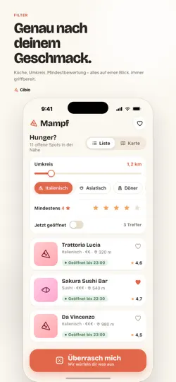 Screenshot von Cibio: Restaurant Picker auf dem iPhone 4
