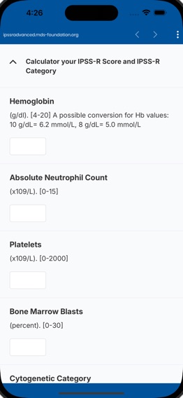 IPSS-R Advanced Calculatorのおすすめ画像1