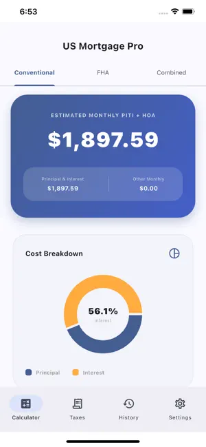 Mortgage Pro: Loan Calculator screenshot 1