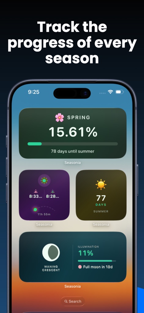 Seasonia: Year Progress - Utilities App | MWM