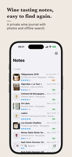 VinoMemo: Wine Tasting Notes screenshot 1