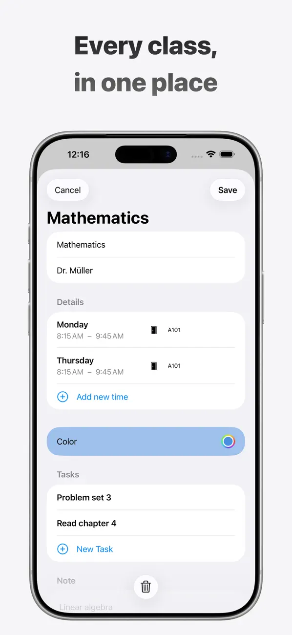 Screenshot #2 pour Timetable – Schedule & Tasks