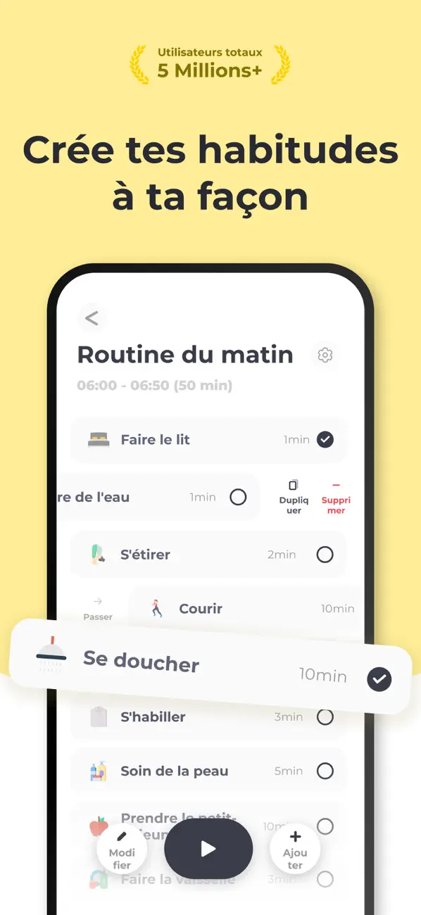 Screenshot #2 pour Routine Timer & Habit Tracker