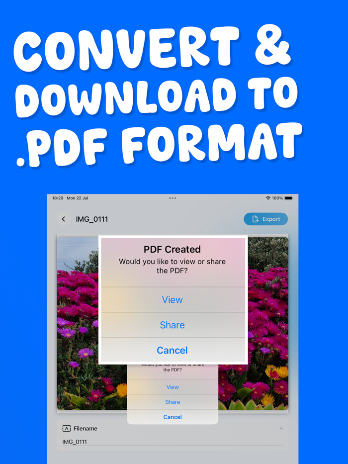 Convert Photo JPEG HEIC to PDF